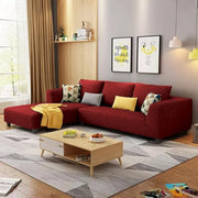 Casaliving Minta LHS 4 Seater L Shape Sofa Set for Living Room (Blue Premium Colour Fabric)