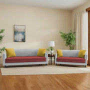 Casaliving Dominic 3 + 2 Seater Sofa Set for Living Room (Blue) Premium Fabric Sofa