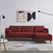 Casaliving Aezra LHS 4 Seater L Shape Sofa Set for Living Room (Black Grey Fabric) Premium Fabric Sofa