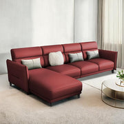 Casaliving Skynet LHS 6 Seater L Shape Sofa Set for Living Room (Black Colour) Premium Fabric Sofa Set