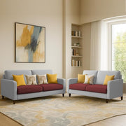 Casaliving Premium Stephanie 2 Seater Sofa Set 2 Seater Modern Sofa Set for Living Room (Blue Color Fabric)