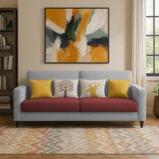 Casaliving Premium Stephanie 2 Seater Sofa Set 2 Seater Modern Sofa Set for Living Room (Blue Color Fabric)