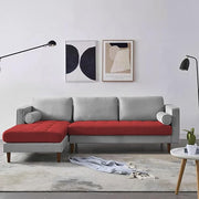 Casaliving Aezra LHS 4 Seater L Shape Sofa Set for Living Room (Black Grey Fabric) Premium Fabric Sofa