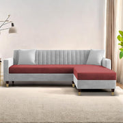 Casaliving Garcia L Shape Sofa Set for Living Room Premium Fabric Sofa (4 Seater LHS, Blue)