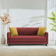 Casaliving Dominic 2 Seater Sofa Set for Living Room (Blue Fabric) Premium Fabric Sofa