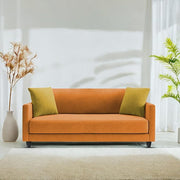 Casaliving Dominic 2 Seater Sofa Set for Living Room (Blue Fabric) Premium Fabric Sofa