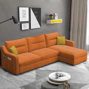 Casaliving Montario 4 Seater L Shape Sofa Set for Living Room (Black Fabric) Right Side Sofa