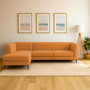 Casaliving Markfest LHS 6 Seater L Shape Sofa Set for Living Room (Blue Colour) Premium Fabric Sofa Set