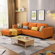 Casaliving Minta LHS 4 Seater L Shape Sofa Set for Living Room (Blue Premium Colour Fabric)