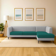 Casaliving Markfest LHS 6 Seater L Shape Sofa Set for Living Room (Blue Colour) Premium Fabric Sofa Set