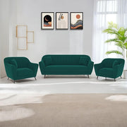 Casaliving Anyse 3+1+1 Seater Sofa Set for Living Room (Blue Colour) Premium Fabric Sofa Set