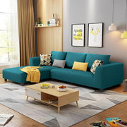 Casaliving Minta LHS 4 Seater L Shape Sofa Set for Living Room (Blue Premium Colour Fabric)