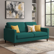 Casaliving Premium Stephanie 2 Seater Sofa Set 2 Seater Modern Sofa Set for Living Room (Blue Color Fabric)