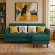 Casaliving Premium Stephanie 2 Seater Sofa Set 2 Seater Modern Sofa Set for Living Room (Blue Color Fabric)