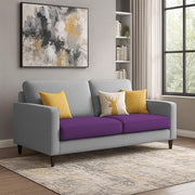 Casaliving Premium Stephanie 2 Seater Sofa Set 2 Seater Modern Sofa Set for Living Room (Blue Color Fabric)