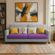 Casaliving Premium Stephanie 2 Seater Sofa Set 2 Seater Modern Sofa Set for Living Room (Blue Color Fabric)