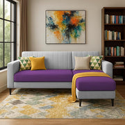 Casaliving Moris RHS 4 Seater L Shape Sofa Set for Living Room (Black) Premium Fabric Sofa Set for Living Room