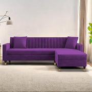 Casaliving Garcia L Shape Sofa Set for Living Room Premium Fabric Sofa (4 Seater LHS, Blue)