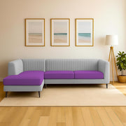 Casaliving Markfest LHS 6 Seater L Shape Sofa Set for Living Room (Blue Colour) Premium Fabric Sofa Set