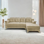 Casaliving Snowy LHS 6 Seater L Shape Sofa Set for Living Room (Blue Colour) Premium Fabric Sofa