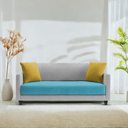 Casaliving Dominic 2 Seater Sofa Set for Living Room (Blue Fabric) Premium Fabric Sofa