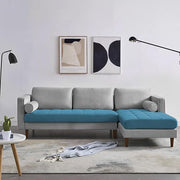 Casaliving Aezra LHS 4 Seater L Shape Sofa Set for Living Room (Black Grey Fabric) Premium Fabric Sofa