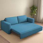Casaliving Roxy 3 Seater Sofa Cum Bed for Living Room (Blue Colour) Premium Fabric Sofa Set-Blue Colour Sofa Cum Bed