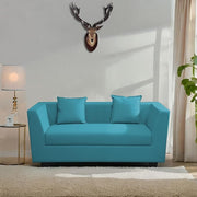 Casaliving Amida 2 Seater Sofa Set for Living Room (Blue Colour) Premium Fabric Sofa