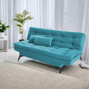 Casaliving Draxy 3 Seater Sofa Cum Bed for Living Room (Blue Colour) Premium Fabric Sofa Set