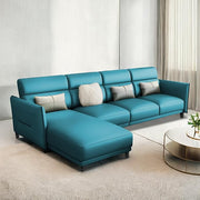 Casaliving Skynet LHS 6 Seater L Shape Sofa Set for Living Room (Black Colour) Premium Fabric Sofa Set