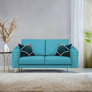 Casaliving Falco 1 Seater Sofa Set for Living Room (Blue Grey Fabric) Premium Fabric Sofa