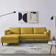 Casaliving Aezra LHS 4 Seater L Shape Sofa Set for Living Room (Black Grey Fabric) Premium Fabric Sofa