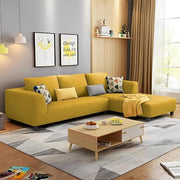 Casaliving Minta LHS 4 Seater L Shape Sofa Set for Living Room (Blue Premium Colour Fabric)