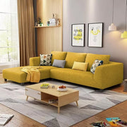 Casaliving Minta LHS 4 Seater L Shape Sofa Set for Living Room (Blue Premium Colour Fabric)
