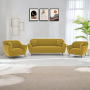 Casaliving Anyse 3+1+1 Seater Sofa Set for Living Room (Blue Colour) Premium Fabric Sofa Set