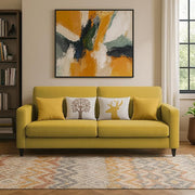 Casaliving Premium Stephanie 2 Seater Sofa Set 2 Seater Modern Sofa Set for Living Room (Blue Color Fabric)