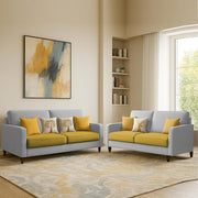 Casaliving Premium Stephanie 2 Seater Sofa Set 2 Seater Modern Sofa Set for Living Room (Blue Color Fabric)