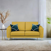 Casaliving Falco 1 Seater Sofa Set for Living Room (Blue Grey Fabric) Premium Fabric Sofa