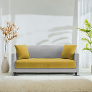 Casaliving Dominic 2 Seater Sofa Set for Living Room (Blue Fabric) Premium Fabric Sofa