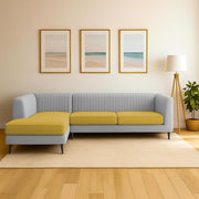 Casaliving Markfest LHS 6 Seater L Shape Sofa Set for Living Room (Blue Colour) Premium Fabric Sofa Set