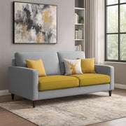 Casaliving Premium Stephanie 2 Seater Sofa Set 2 Seater Modern Sofa Set for Living Room (Blue Color Fabric)