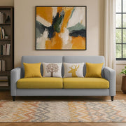 Casaliving Premium Stephanie 2 Seater Sofa Set 2 Seater Modern Sofa Set for Living Room (Blue Color Fabric)