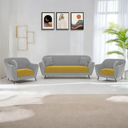 Casaliving Anyse 3+1+1 Seater Sofa Set for Living Room (Blue Colour) Premium Fabric Sofa Set