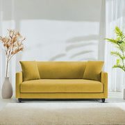 Casaliving Dominic 2 Seater Sofa Set for Living Room (Blue Fabric) Premium Fabric Sofa