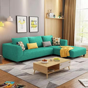 Casaliving Minta LHS 4 Seater L Shape Sofa Set for Living Room (Blue Premium Colour Fabric)